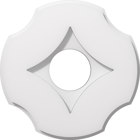Ekena Millwork Percival Architectural Grade PVC Ceiling Medallion, 10"OD x 3"ID x 3 1/2"C x 1"P, One-Piece CMP10PL-03000